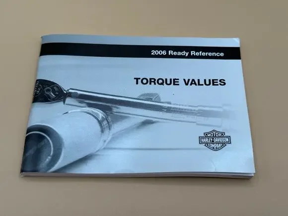 2006 Harley-Davidson Torque Values Ready Reference Manual P/N 99959-06 OEM