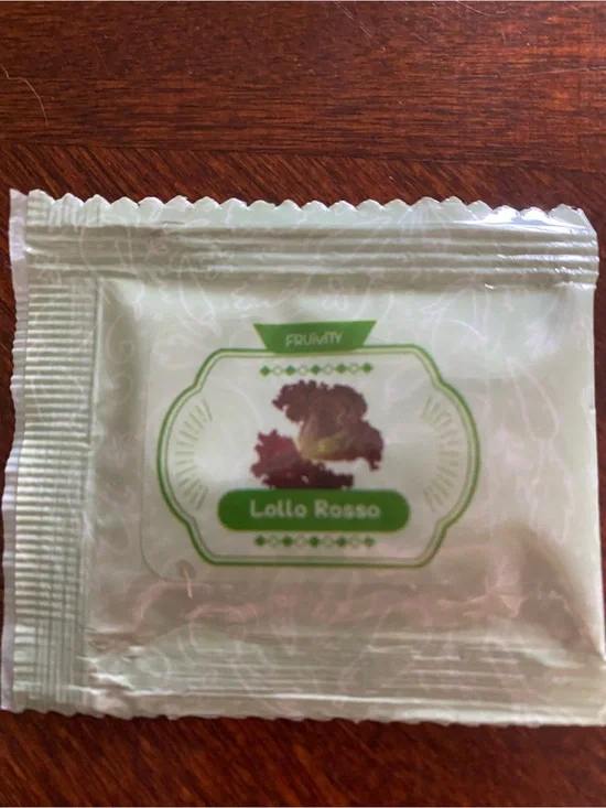 Fruivity Lollo Rosso Lettuce 1000 seeds packet