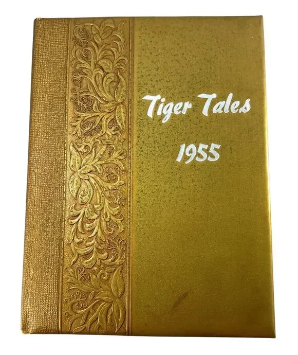 1955 Tiger Tales Tuttle High School Tuttle Oklahoma OK Yearbook Hardcover