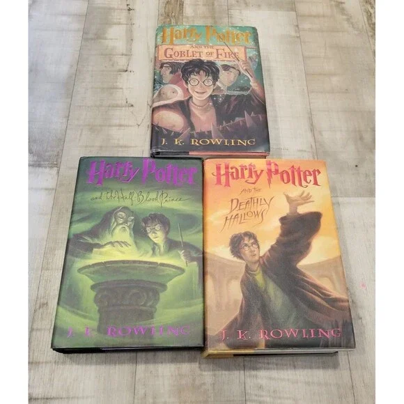 Lot Of 3 Hardcover Harry Potter 1st US Ed Books HC Goblet of Fire JK Rowling