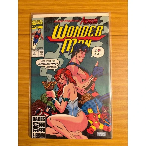 Wonder Man Comic Book 2 Guest Starring Avengers‎ West Coast Marvel Comics 1991