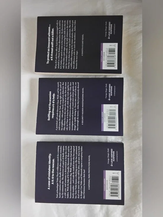 Avon Love Inspired Suspense Book Set - Teal, Black, Blue Covers