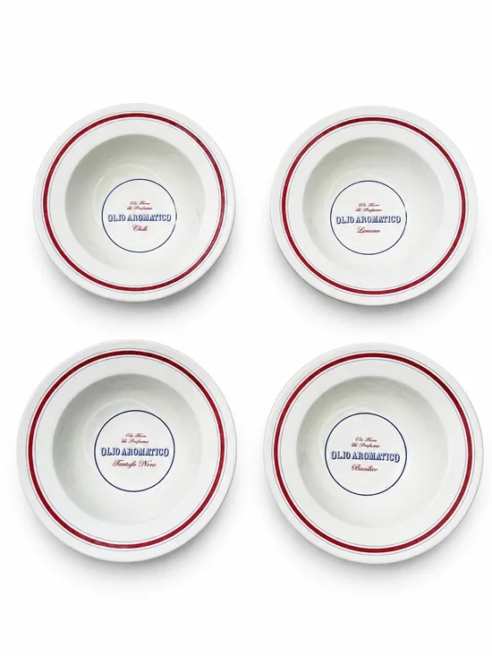 Williams Sonoma Olio Aromatico Portugal Olive Oil Dipping Bowl Set of 4 RARE