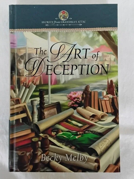 The Art of Deception by Becky Melby - Green & Teal Cover