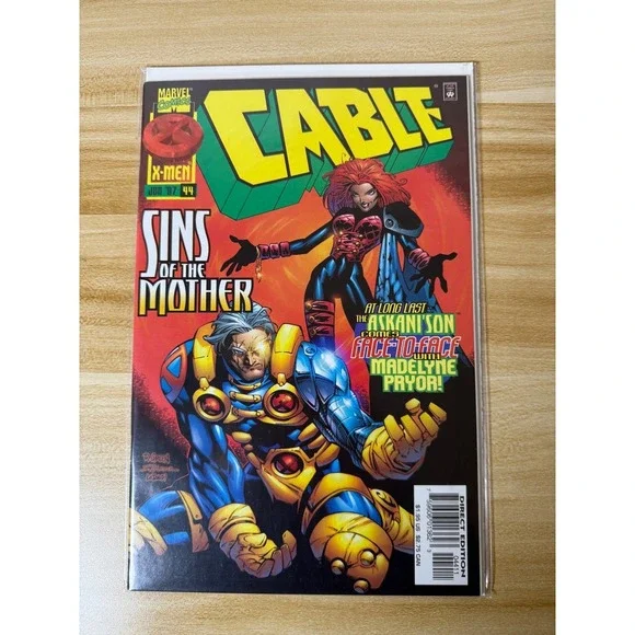 Cable 44 Marvel Comic Book‎ X-Men June 1997 Sins of the Mother Madelyne Pryor