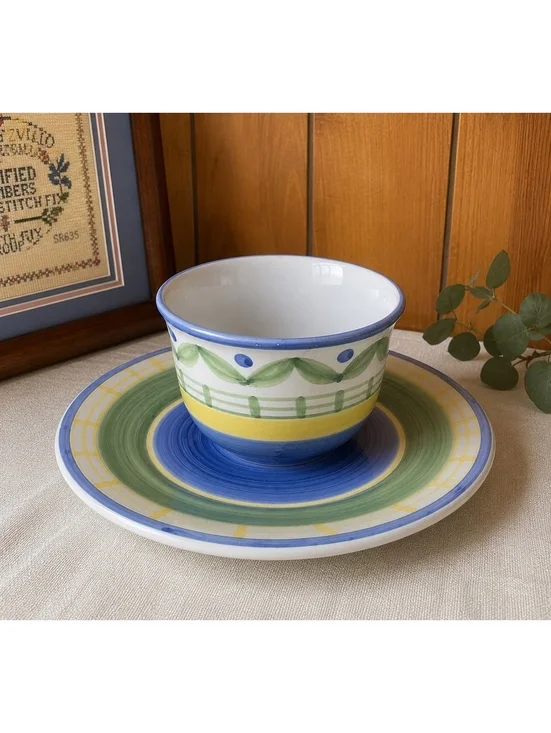 Williams Sonoma Handpainted Italy Soup & Salad Plate Set – Discontinued Set