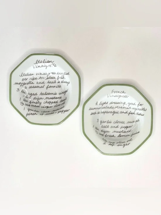 Williams Sonoma Vegetable Garden Vinaigrette Recipe Dipping Bowls