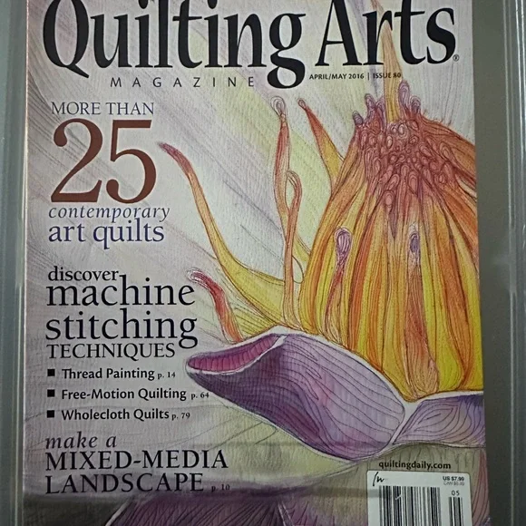 Quilting Arts #80 Contemporary Quilt Stitching Tech. Apr May 2016