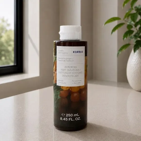 $22 KORRES Santorini Grape Renewing Body Cleanser 8.45 oz New Sealed