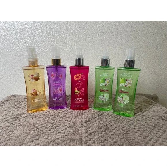 Body Fantasies Fragrance Body Spray Lot 5pc 3.2oz‎ Multicolor Excellent Variety