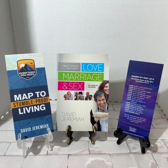 David Jeremiah Love Marriage & Sex Book, Map to Stumble Proof Living & Bookmark‎