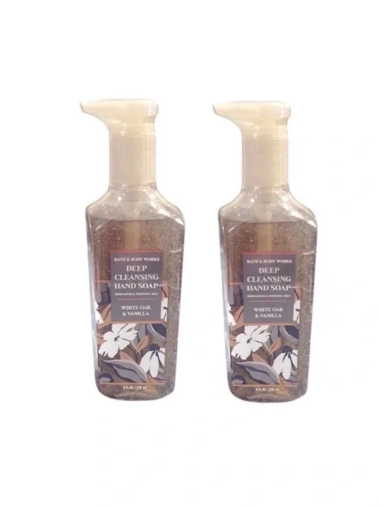 2 White Oak and Vanilla Hand Soaps Deep Cleansing