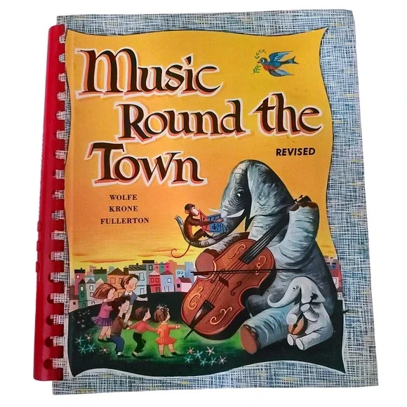 Vintage 1959 Teachers Edition Music Round the Town ‎ Follett Publishing Songbook