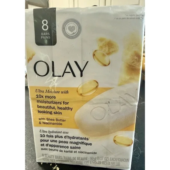 OLAY Ultra Moisture Beauty Bar Soap with Shea Butter & B3 Complex-8 Beauty Bars