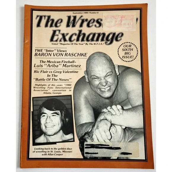THE WRESTLING EXCHANGE - SEPT 1980  #6 ‎ - RIC FLAIR / BARON VON RASCHKE / SHARP