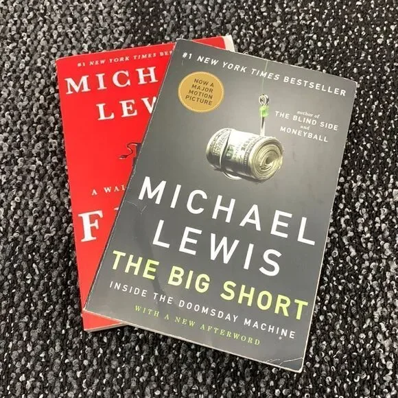 2x Books by Michael Lewis: Flash Boys & The Big Short