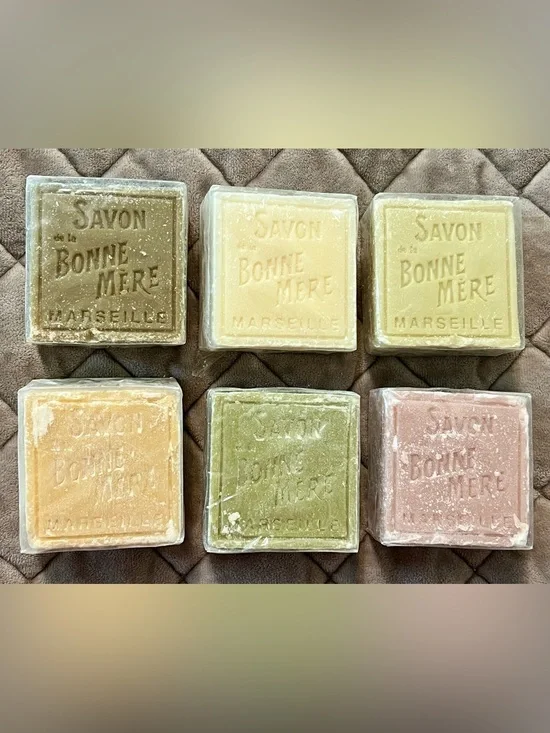 L’Occitane Bonne Mere Soap Lot 6 Bars 4.4 oz New READ Linden Rose Milk Lavender