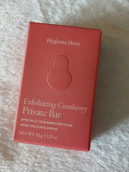 Hygiene Hero Exfoliating Cranberry Private Soap Bar for Delicate Areas MSRP $22!