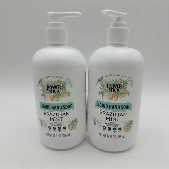 2 Power Stick Brazilian Mist Hand Soap NEW Great Scent Rare