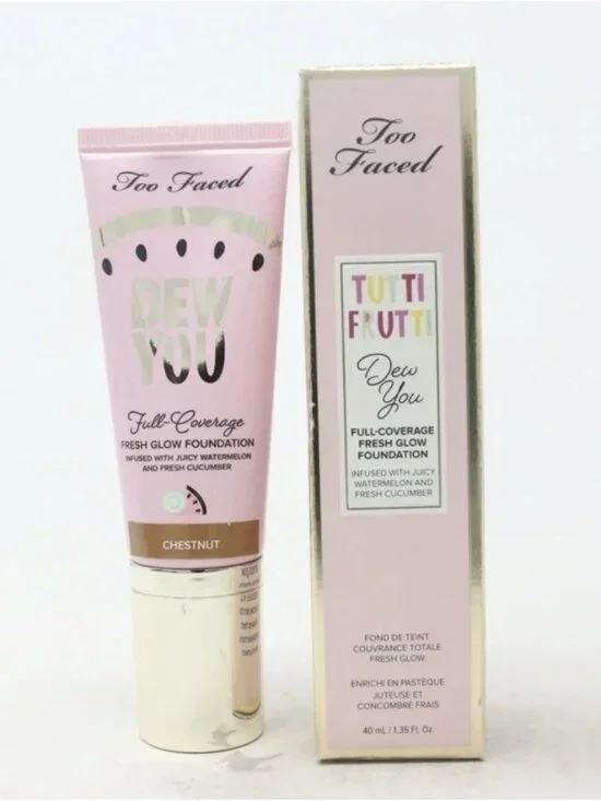 TOO FACED Tutti Frutti Dew You Fresh Glow Foundation CHESTNUT  1.35 fl oz