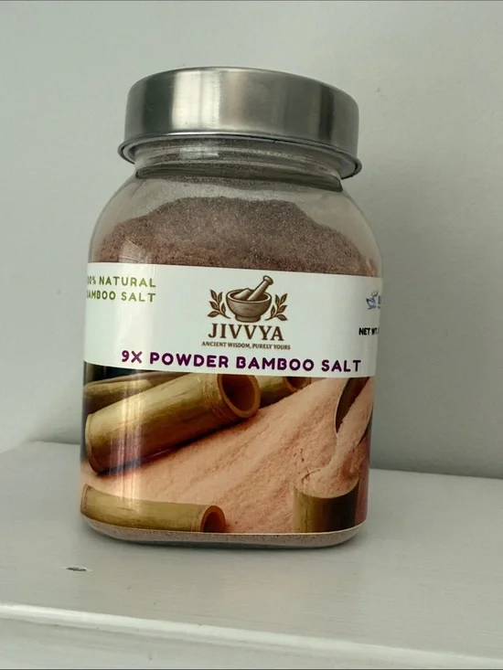NEW Jivvya Pure 9x Bamboo Raw Salt Powder Natural Korean 8.4 oz. jar wellness