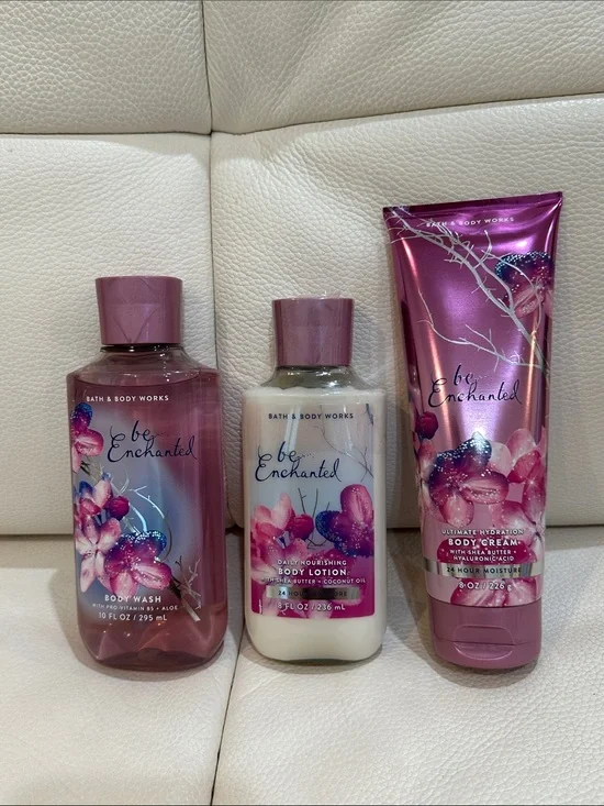 Bath & Body Works Be Enchanted Body Wash , Lotion and Cream 3 Pieces Set