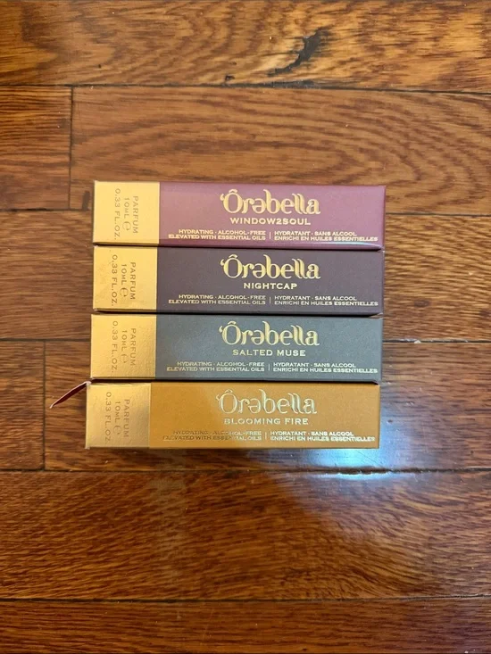 Orabella Hydrating Body Oil Set — Pink, Purple, Teal & Gold