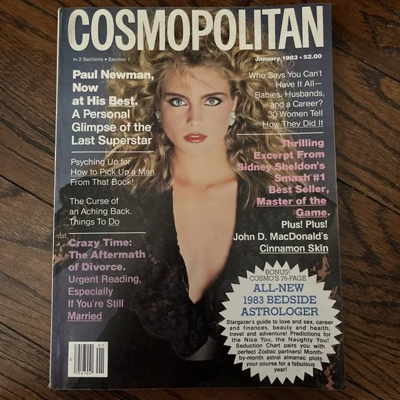 1983 JANUARY COSMOPOLITAN MAGAZINE - KIM ALEXIS, PHOTO BY SCAVULLO - SP 3125