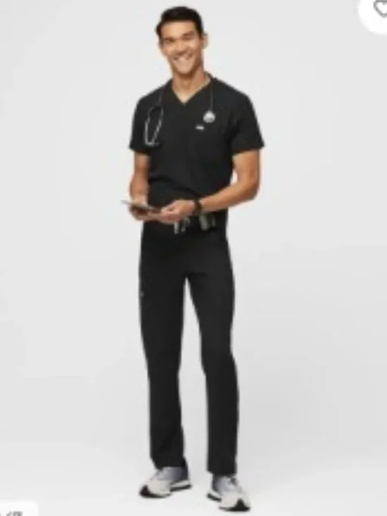 FIGS Leon Scrub Top & Axim Cargo Men’s FIONx Soft Stretch Scrub Set Pant Large