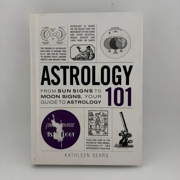 Adams Media Astrology 101 Book White Good Hardcover Kathleen Sears 9781440594731