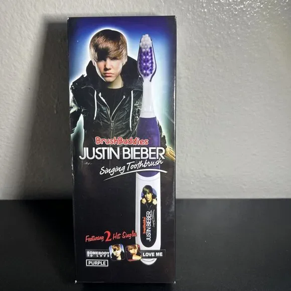 Justin Bieber Brush Buddies Singing Toothbrush PURPLE Somebody To Love/Love Me