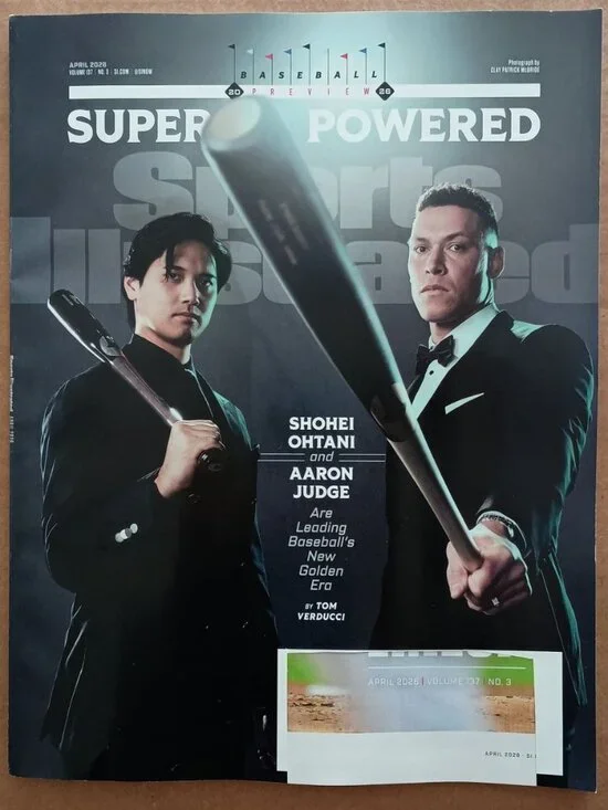 Sports Illustrated magazine April 2026 featuring Shohei Ohtani and Aaron Judge