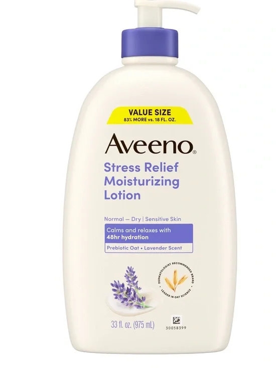 Aveeno Stress Relief Moisturizing Lotion - lavender scent. 33 fl oz