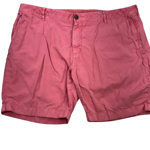 Faherty Men Chino Cotton/Tencel Blend Shorts In Nantucket Red Size 40 8
