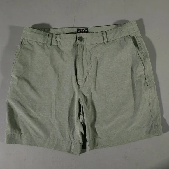 Faherty All Day Shorts Mens 35 Sage Green Hybrid Stretch MSC0013