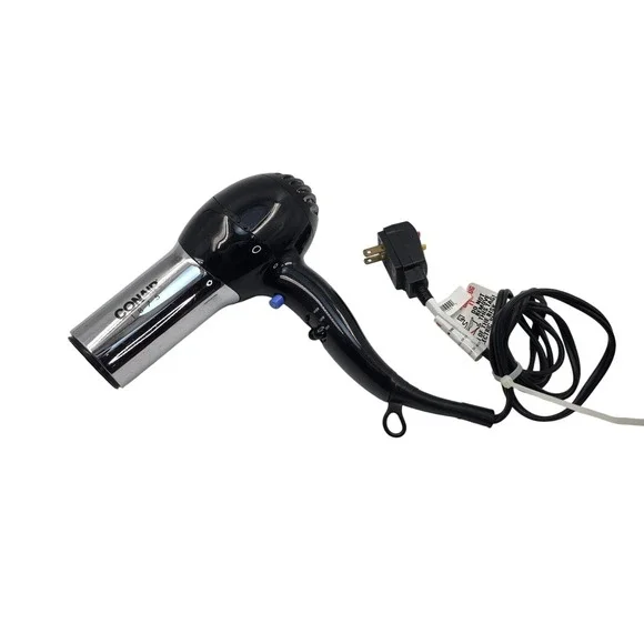 Conair 1875 Watt Hair Dryer Black Chrome Model 256X Heat Speed Settings