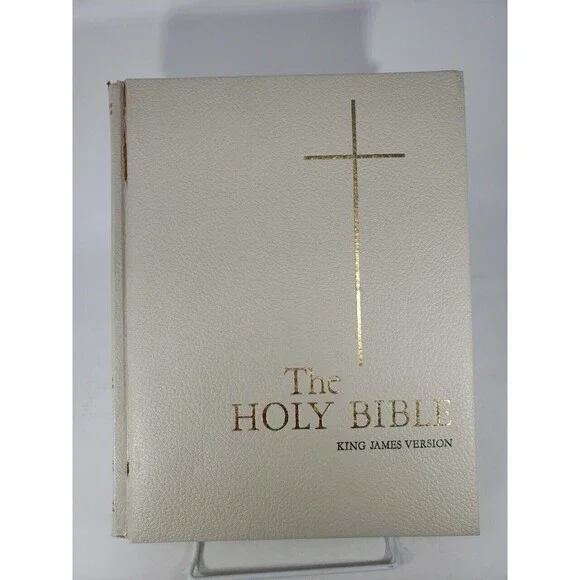 Holy Bible King James Version 1963 KJV Padded Cover VTG Gold Edge Good Council
