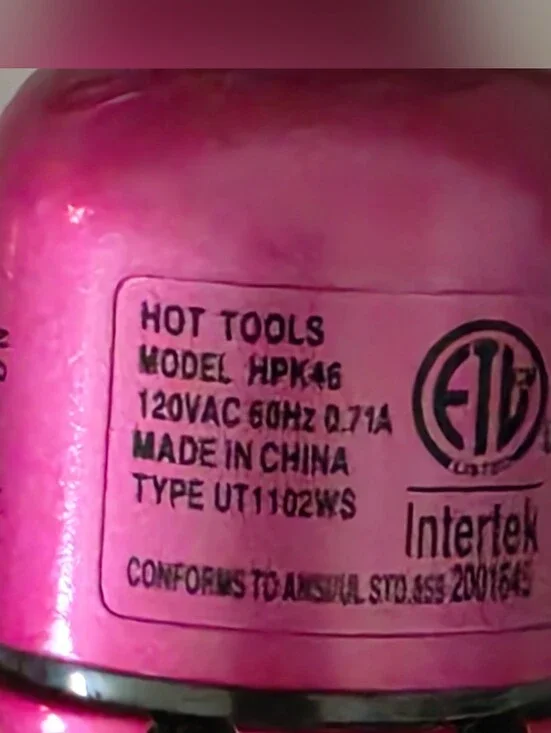 Hot Tools Pink Titanium Curling Iron 1.5” 1 1/2” HPK46 Professional Tested EUC