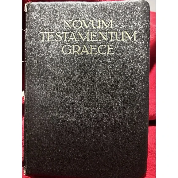 1952 Vintage Novem Testamentum Graece Bible Publish Germany Post WWII Era 4x6