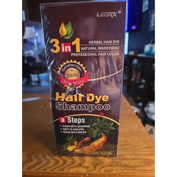 3 In 1 Hair Dye and Color Shampoo, Golden Brown, 16.9 Fl‎ Oz - Instant Herba...