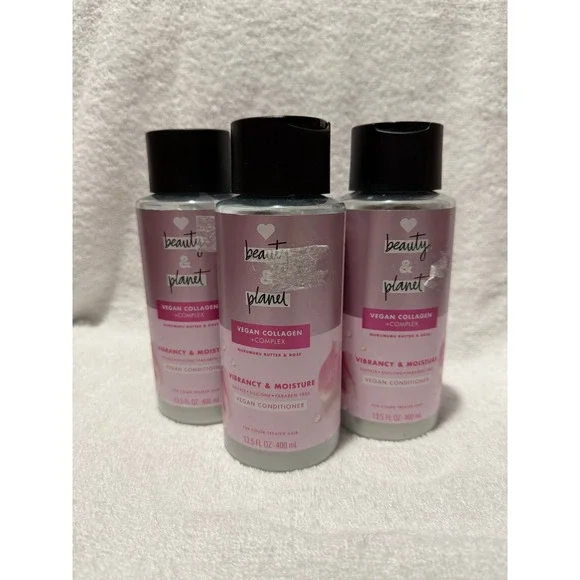 Love Beauty and Planet Murumuru Butter Rose Vegan Conditioner 13.5oz 3 Pack