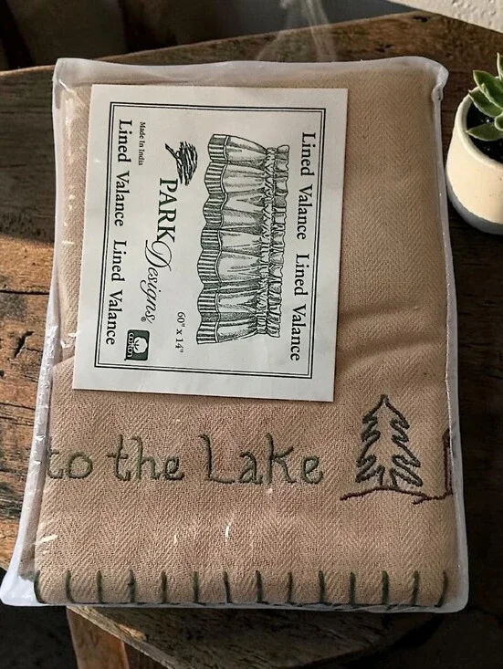 Park Designs Valance Curtain Welcome To The‎ Lake Lined 60x14 Rustic Cabin Lodge