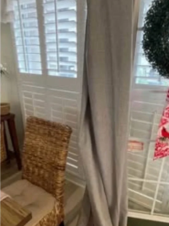 Neutral Gray Decorative Curtain Panel - Home Accents