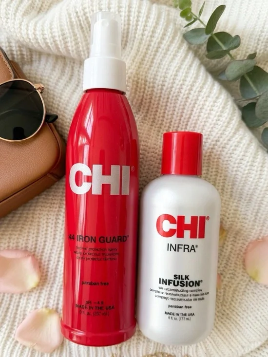 CHI Silk Infusion & Iron Guard Heat Protectant Duo - NEW! Full Size