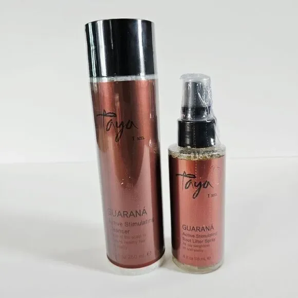 NWT Taya I Am. Guarana Active Stimulating Cleaner & Root Lifter Spray Bundle Set