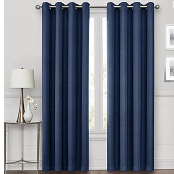 JC PENNY HOME Blue 95” Blackout Grommet Curtains