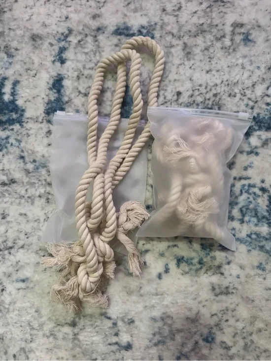 Cream Cotton Braided Rope Curtain Tiebacks