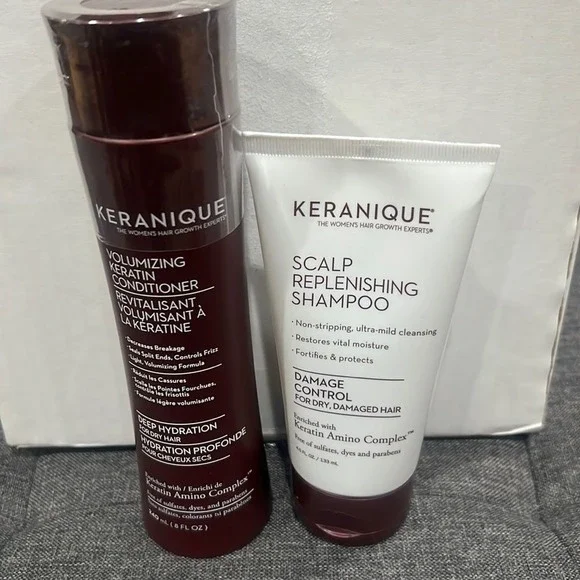 Keranique shampoo and conditioner bundle.