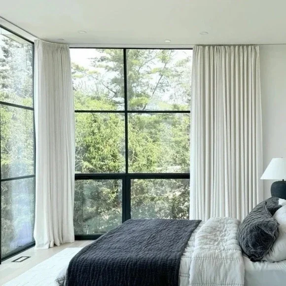 TWOPAGES Liz Linen Drape Pleated Curtains (1) 42