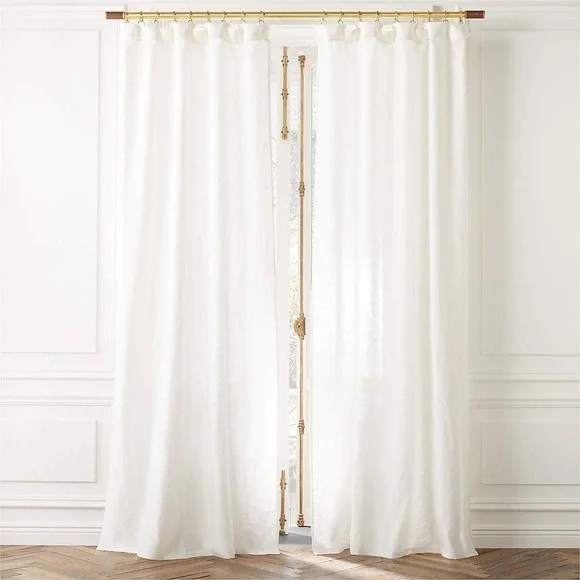 CB2 European Certified Linen Curtain Panel Set 48